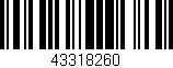 Código de barras (EAN, GTIN, SKU, ISBN): '43318260'