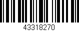 Código de barras (EAN, GTIN, SKU, ISBN): '43318270'