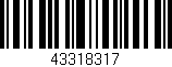 Código de barras (EAN, GTIN, SKU, ISBN): '43318317'