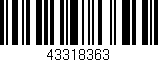 Código de barras (EAN, GTIN, SKU, ISBN): '43318363'
