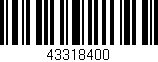 Código de barras (EAN, GTIN, SKU, ISBN): '43318400'