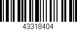 Código de barras (EAN, GTIN, SKU, ISBN): '43318404'