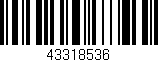 Código de barras (EAN, GTIN, SKU, ISBN): '43318536'