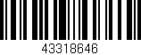 Código de barras (EAN, GTIN, SKU, ISBN): '43318646'