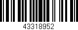Código de barras (EAN, GTIN, SKU, ISBN): '43318952'