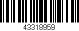 Código de barras (EAN, GTIN, SKU, ISBN): '43318959'