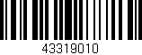 Código de barras (EAN, GTIN, SKU, ISBN): '43319010'