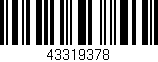 Código de barras (EAN, GTIN, SKU, ISBN): '43319378'