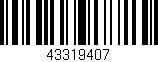 Código de barras (EAN, GTIN, SKU, ISBN): '43319407'