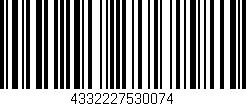 Código de barras (EAN, GTIN, SKU, ISBN): '4332227530074'