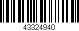 Código de barras (EAN, GTIN, SKU, ISBN): '43324940'