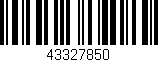 Código de barras (EAN, GTIN, SKU, ISBN): '43327850'
