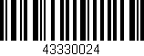 Código de barras (EAN, GTIN, SKU, ISBN): '43330024'