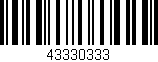 Código de barras (EAN, GTIN, SKU, ISBN): '43330333'