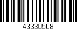 Código de barras (EAN, GTIN, SKU, ISBN): '43330508'