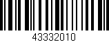 Código de barras (EAN, GTIN, SKU, ISBN): '43332010'