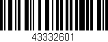 Código de barras (EAN, GTIN, SKU, ISBN): '43332601'
