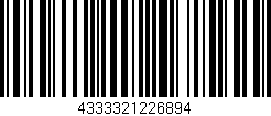 Código de barras (EAN, GTIN, SKU, ISBN): '4333321226894'