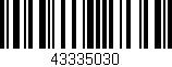 Código de barras (EAN, GTIN, SKU, ISBN): '43335030'