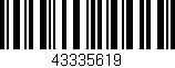 Código de barras (EAN, GTIN, SKU, ISBN): '43335619'