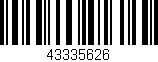 Código de barras (EAN, GTIN, SKU, ISBN): '43335626'
