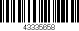 Código de barras (EAN, GTIN, SKU, ISBN): '43335658'