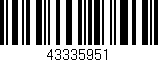 Código de barras (EAN, GTIN, SKU, ISBN): '43335951'