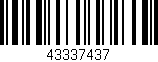 Código de barras (EAN, GTIN, SKU, ISBN): '43337437'