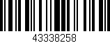 Código de barras (EAN, GTIN, SKU, ISBN): '43338258'