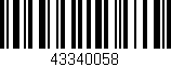 Código de barras (EAN, GTIN, SKU, ISBN): '43340058'