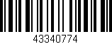 Código de barras (EAN, GTIN, SKU, ISBN): '43340774'