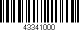 Código de barras (EAN, GTIN, SKU, ISBN): '43341000'