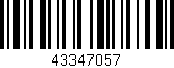 Código de barras (EAN, GTIN, SKU, ISBN): '43347057'