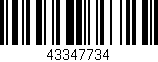 Código de barras (EAN, GTIN, SKU, ISBN): '43347734'