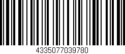 Código de barras (EAN, GTIN, SKU, ISBN): '4335077039780'