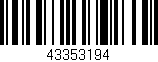 Código de barras (EAN, GTIN, SKU, ISBN): '43353194'
