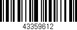 Código de barras (EAN, GTIN, SKU, ISBN): '43359612'