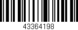Código de barras (EAN, GTIN, SKU, ISBN): '43364198'