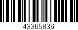 Código de barras (EAN, GTIN, SKU, ISBN): '43365836'