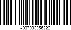 Código de barras (EAN, GTIN, SKU, ISBN): '4337003956222'