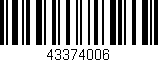 Código de barras (EAN, GTIN, SKU, ISBN): '43374006'