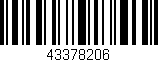 Código de barras (EAN, GTIN, SKU, ISBN): '43378206'