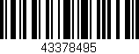 Código de barras (EAN, GTIN, SKU, ISBN): '43378495'