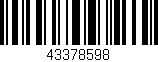 Código de barras (EAN, GTIN, SKU, ISBN): '43378598'