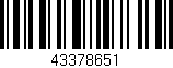 Código de barras (EAN, GTIN, SKU, ISBN): '43378651'