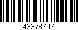 Código de barras (EAN, GTIN, SKU, ISBN): '43378707'