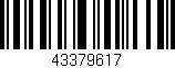 Código de barras (EAN, GTIN, SKU, ISBN): '43379617'