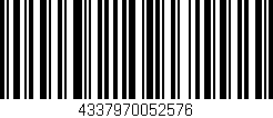 Código de barras (EAN, GTIN, SKU, ISBN): '4337970052576'