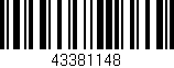 Código de barras (EAN, GTIN, SKU, ISBN): '43381148'