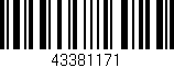 Código de barras (EAN, GTIN, SKU, ISBN): '43381171'